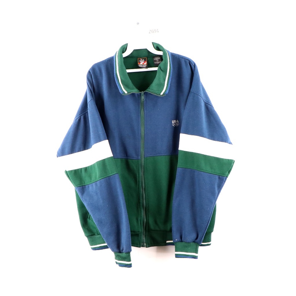 Vintage 90s USA Olympics Striped Track Jacket